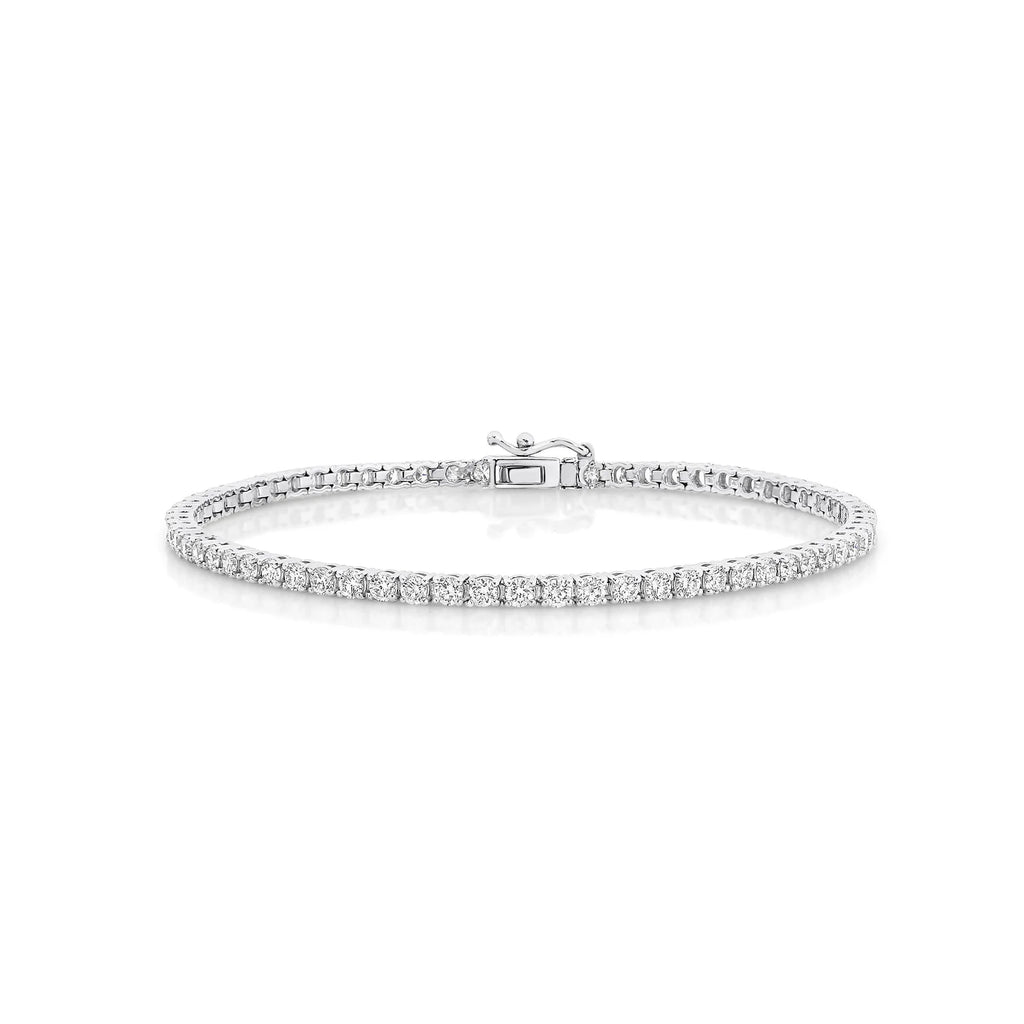 Elegant Silver Tennis Bracelet - Timeless Luxury & Sparkle"